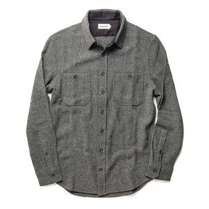 New Taylor Stitch Service Shirt XL Gray Wool Button Down